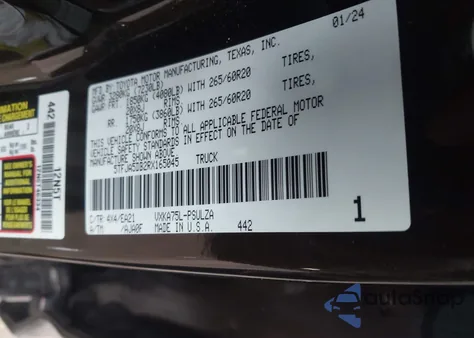 2024 Toyota Tundra Limited from USA, damaged, VIN 5TFJA5DB2RX165045